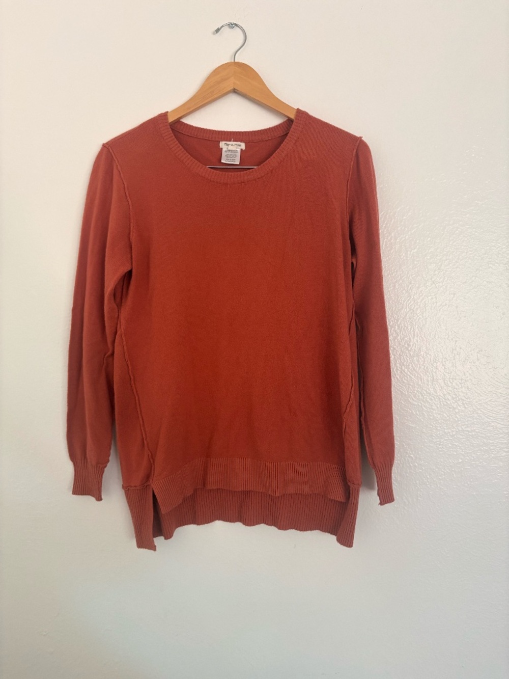 Tea n Rose Tomato Girl Summer Rust Knit Sweater (M)